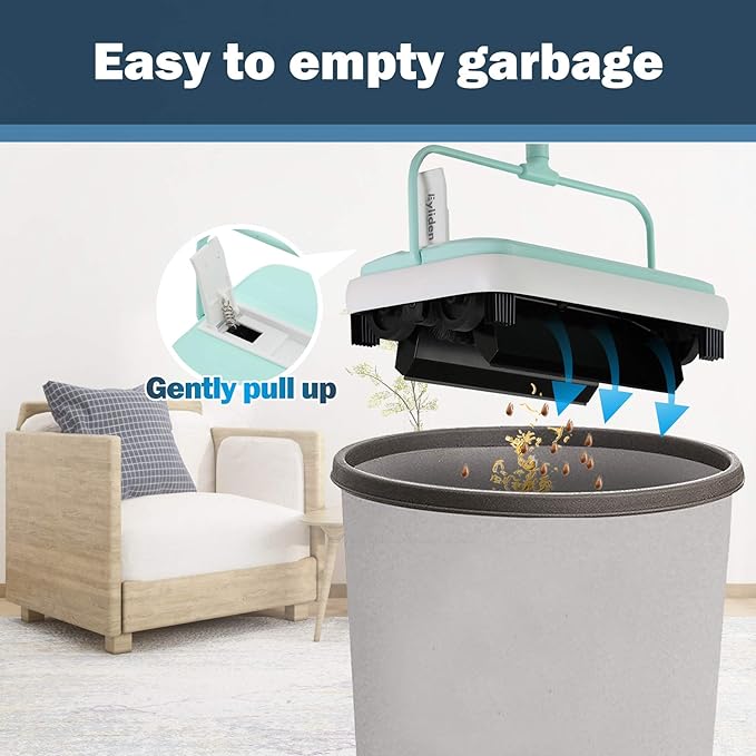 Eyliden Carpet Sweeper, Mini Size Lightweight Hand Push - Image 4
