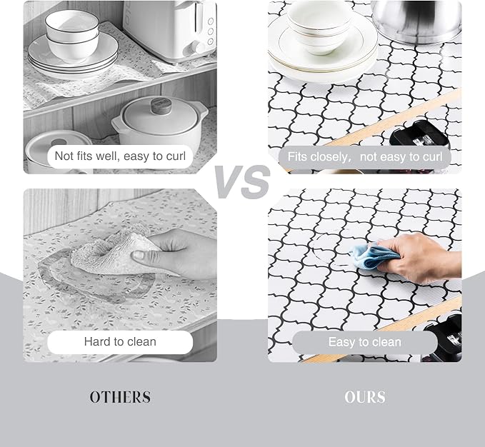 Glotoch Non Slip Shelf Liner 24 Inch Wide, Non Adhesive Drawer Liner, - Image 2