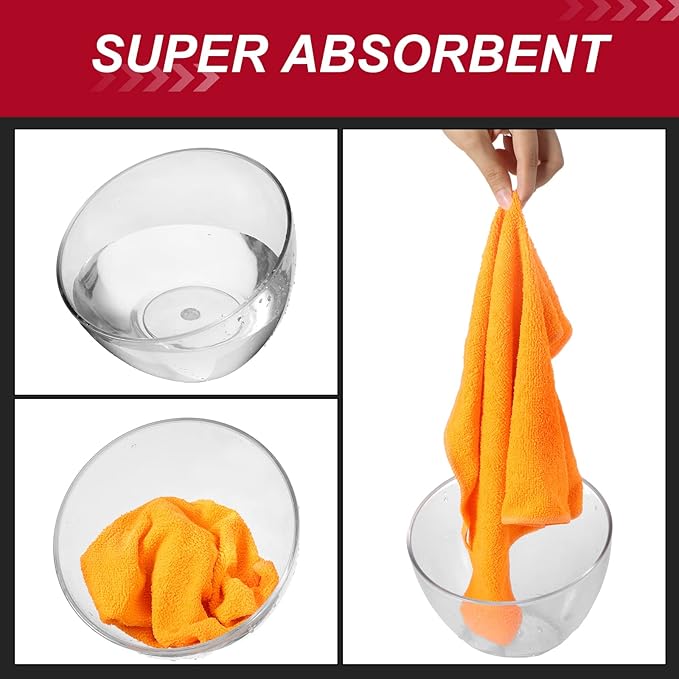 200 Pcs Microfiber Cleaning Cloth 16x16 Inch Microfiber Towels - Image 3