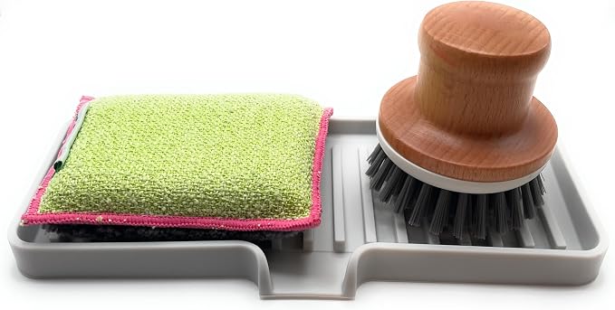 Happitasa Silicone Soap Dish Tray and Sponge Holder - Image 7
