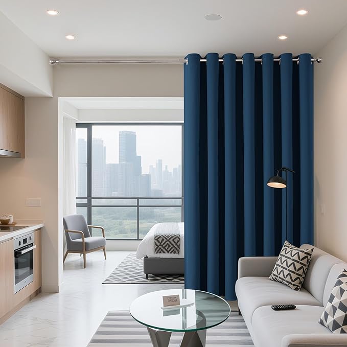 Joydeco Blackout Patio Sliding Door Curtains 96 Inches Long, Grommet Privacy - Image 2