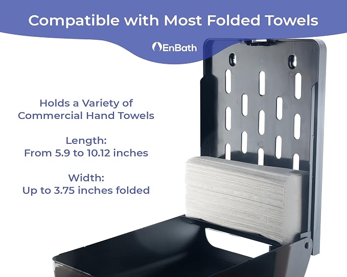 Commercial Paper Towel Dispenser Wall Mount, Holds 500 Multifold, Z Fold - Image 3