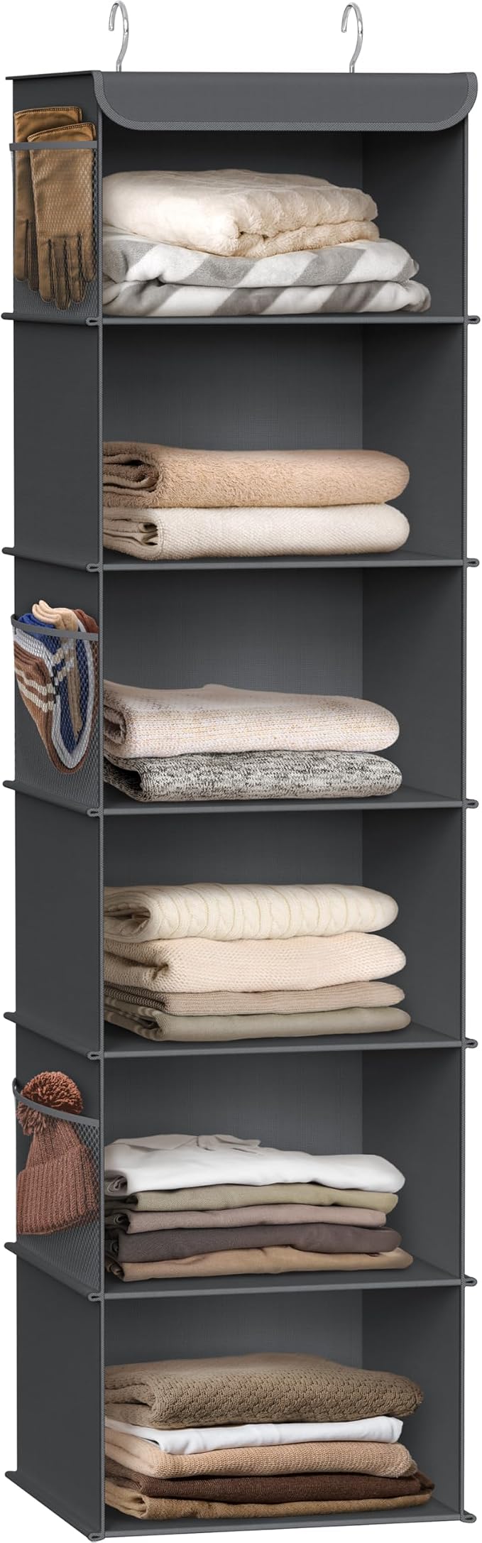 Simple Houseware 6 Shelf Hanging Closet Organizer, Dark Gray by SimpleHouseware