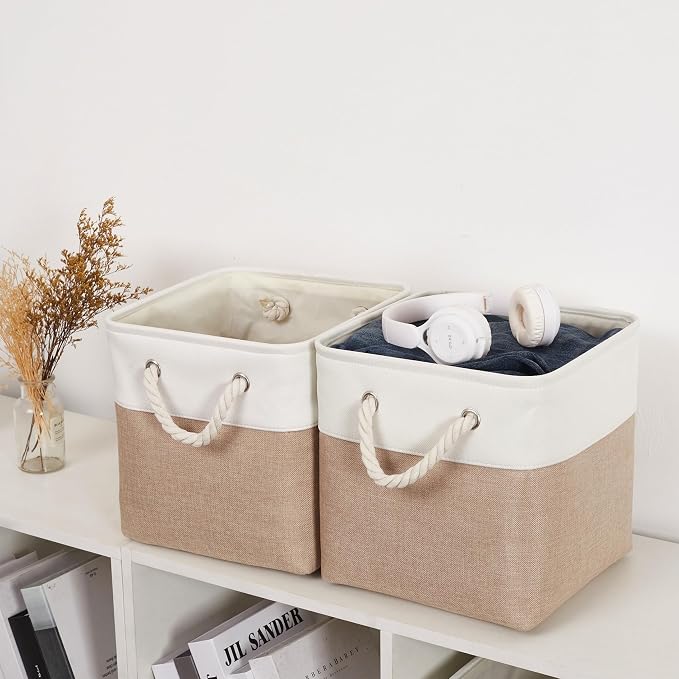 11 x 11 Inch Storage Cubes, 6 Pack Large Collapsible Fabric Storage Bin - Image 5
