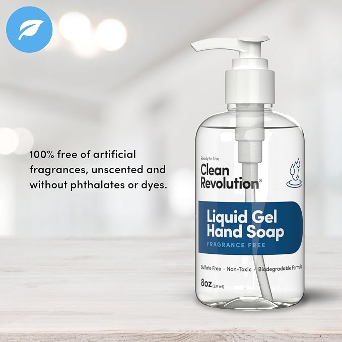 Clean Revolution Liquid Gel Hand Soap, Silky Rich Liquid, Quick Lather - Image 2