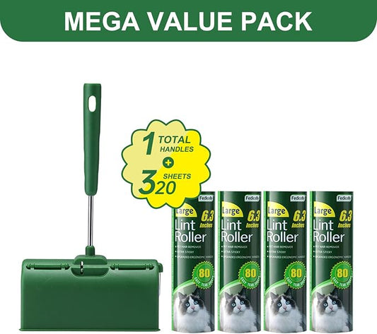 Fedicelly Large Lint Rollers Pet Hair Extra Sticky Furniture, Cat Dog Hair - Image 2