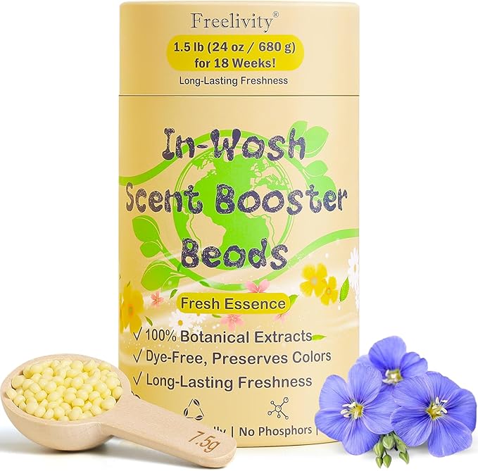 Freelivity In‑Wash Scent Booster Beads – Fresh Essence Scent, Laundry Beads by Freelivity