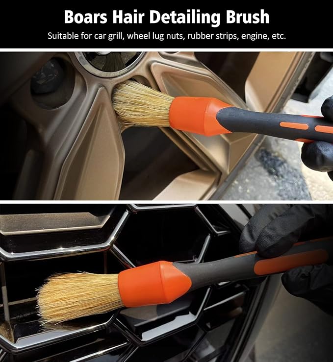 YeewayVeh 3pcs Car Detailing Brush Set - Image 4
