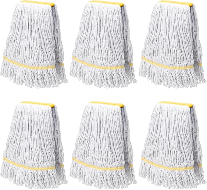 KeFanta 6 Pack Heavy Duty Commercial Mop Head Replacement, Wet Industrial by KeFanta