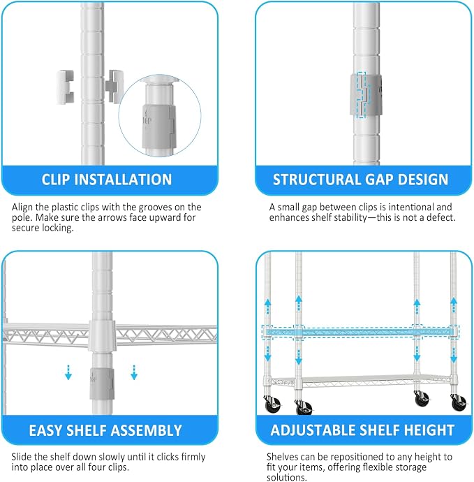 IZEUK Heavy Duty Rolling Garment Rack - Image 3