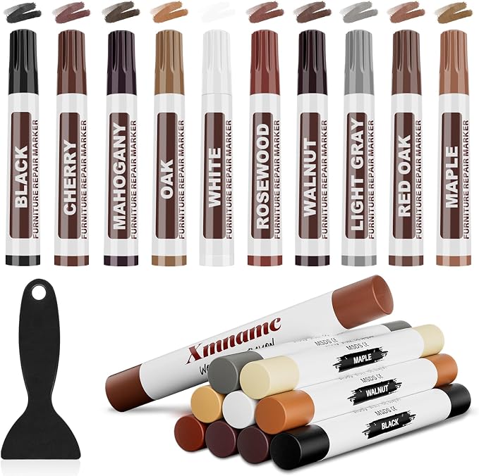 Wood Filler Sticks, Wax Sticks for Furniture Markers Repair Any Scratches by Xmnamc