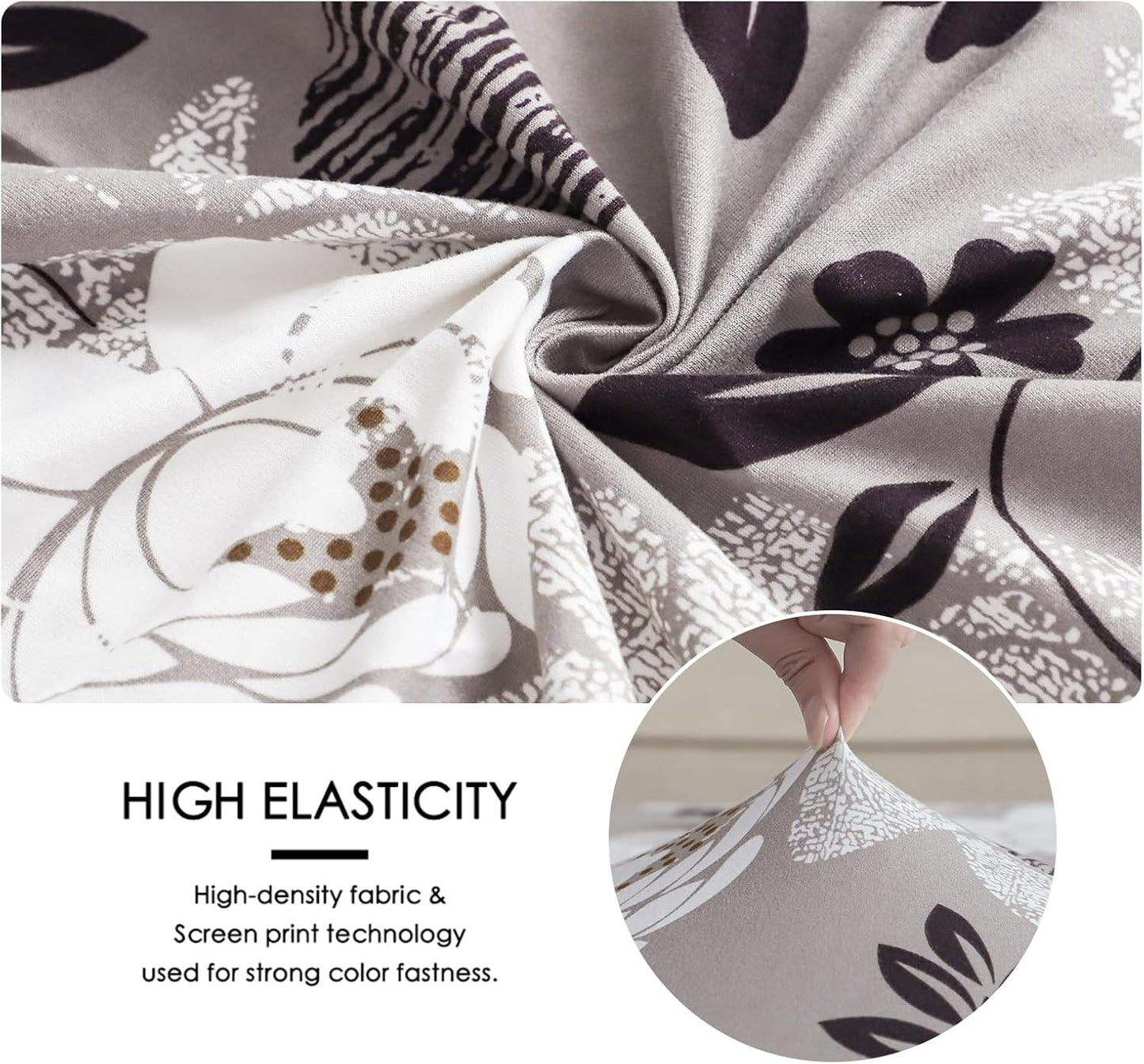 Waterproof Floral Couch Cushion Cover 26x26 Stretch Seat and Back Cushion Cover for Couches and Sofas Indoor Outdoor Washable-1 Piece