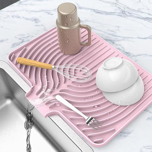 Dish Drying Matt for Kitchen Counter, Kitchen Dry Mats for Dishes Drying Pad by JIUBAR
