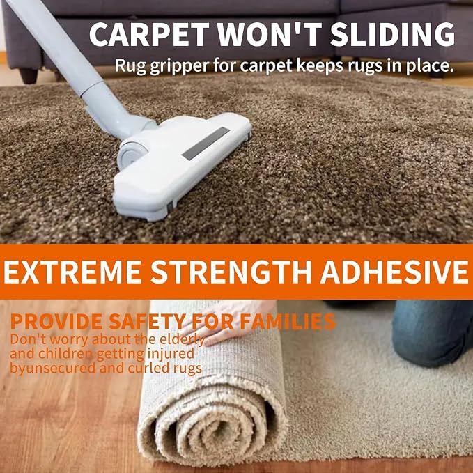 TAPEBEAR Carpet Tape Double Sided 4Inch x 30Yards, Heavy Duty Rug Gripper Anti - Image 2