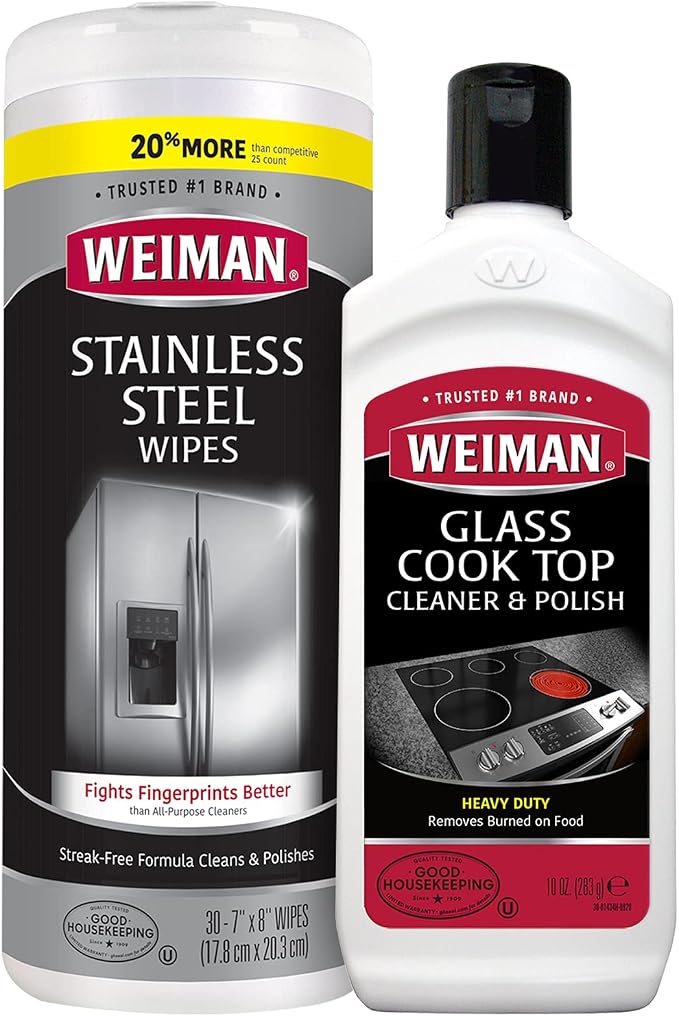 Weiman Heavy Duty Cooktop Polish & Stainless Steel Wipes - Image 4