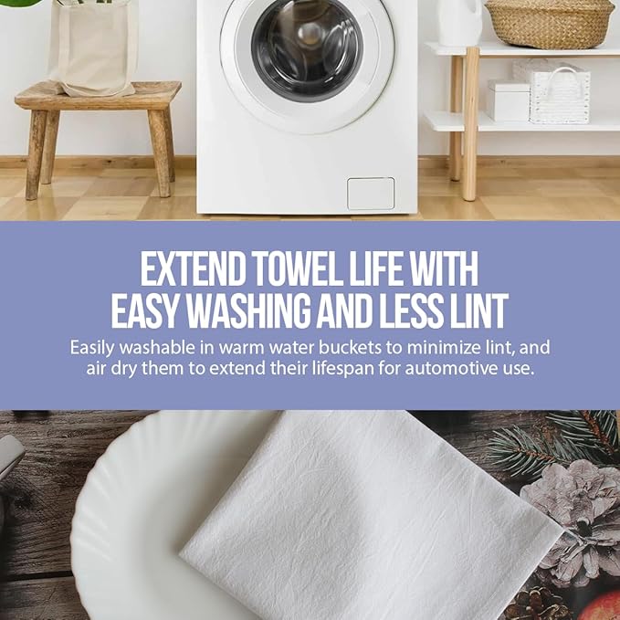 Flour Sack Towels| Tea Towel for Crafts| Kitchen Dish Cotton Blank Towel for - Image 5