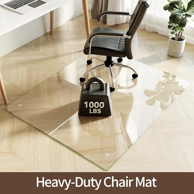 Koonmi Tempered Glass Chair Mat 46"x55" - Image 2