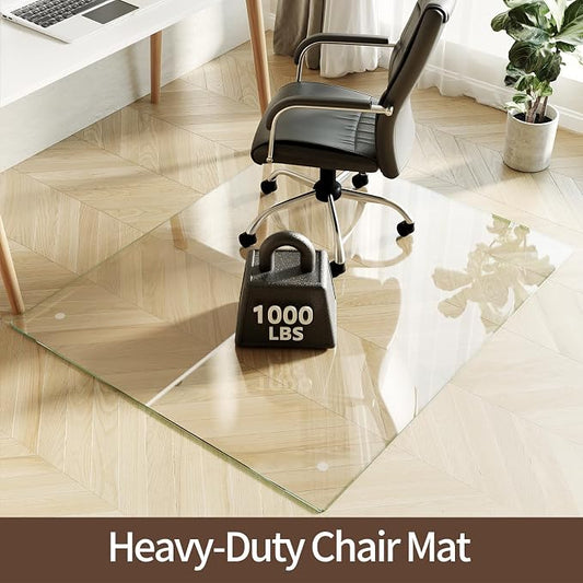 Koonmi Tempered Glass Chair Mat 46"x55" - Image 2