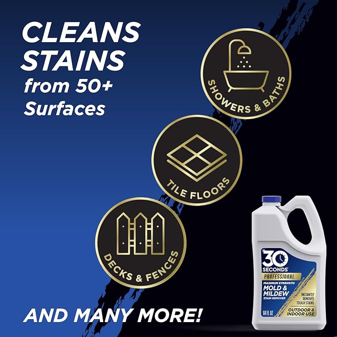 30 SECONDS Pro Mold and Mildew Stain Remover | Scrub Free | Brighter Results - Image 7