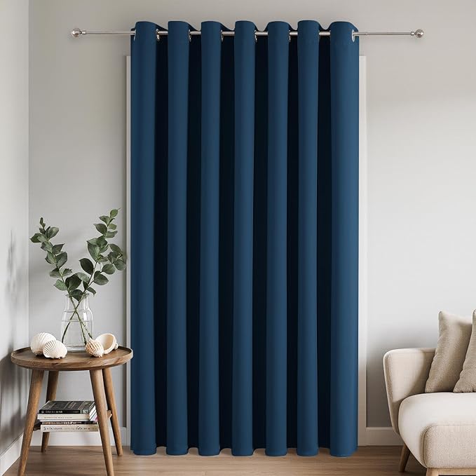 Joydeco Blackout Patio Sliding Door Curtains 108 Inches Long, Grommet Privacy by JOYDECO