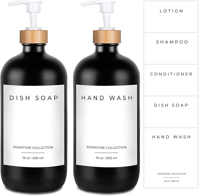 Emerson Glass Soap Dispenser Set by Emerson+Essentials