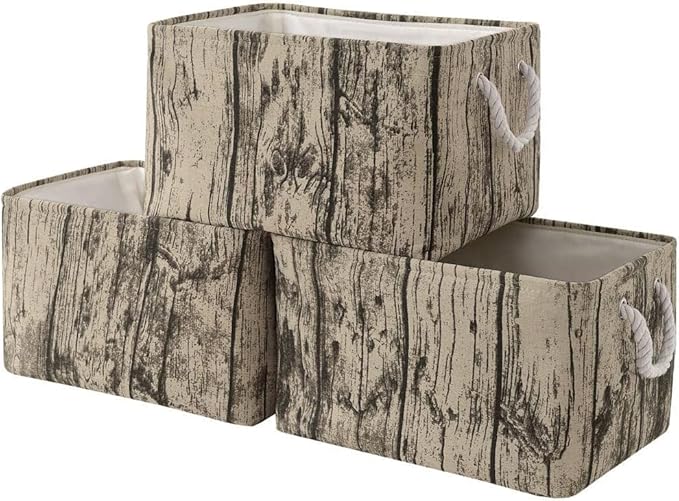 TcaFmac Fabric Storage Basket, Decorative Canvas Storage Bins Baskets by TcaFmac