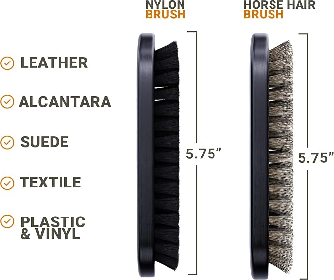 Premium Horse Hair Leather Brushes Set - Image 3