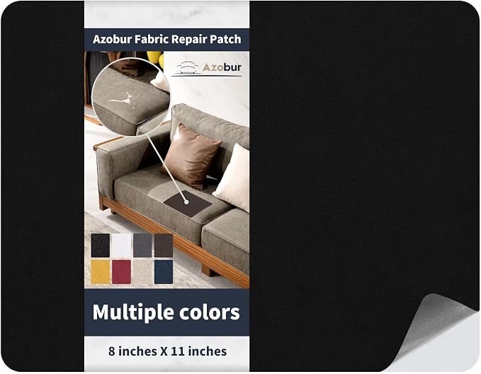Azobur Velvet Patch, Self-Adhesive Rectangular Flannel Fabric Patch, Automotive by Azobur