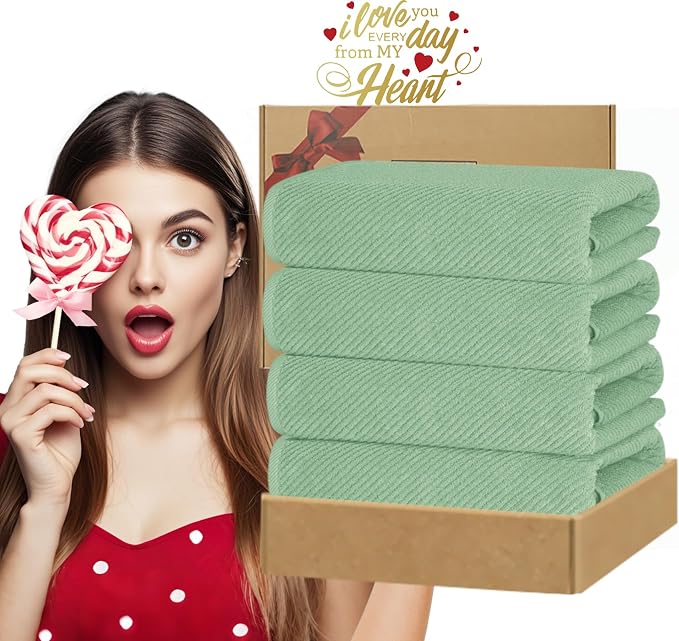 VOOVA & MOVAS Green Bath Towels - Image 6