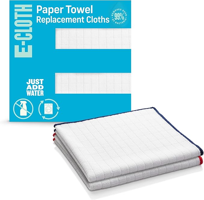 E-Cloth Wash & Wipe Dish Cloth, Microfiber Cleaning Cloth Reusable Paper Towel by E-Cloth