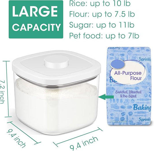 Airtight Rice Container 10 Lbs, Dry Food Holder - Image 2