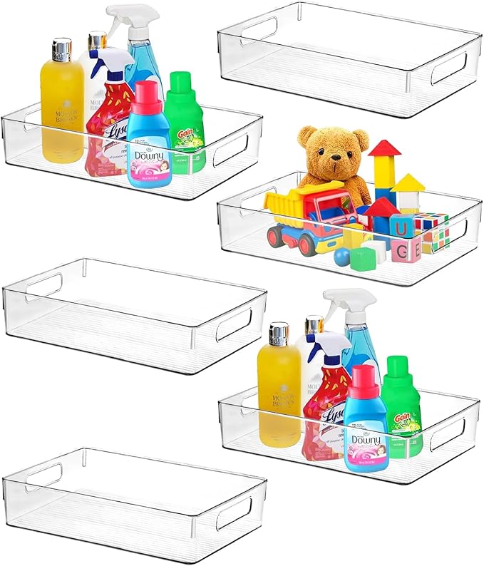 Clear Plastic Storage Bins, Pantry Organizers and Storage or Kitchen - Image 8