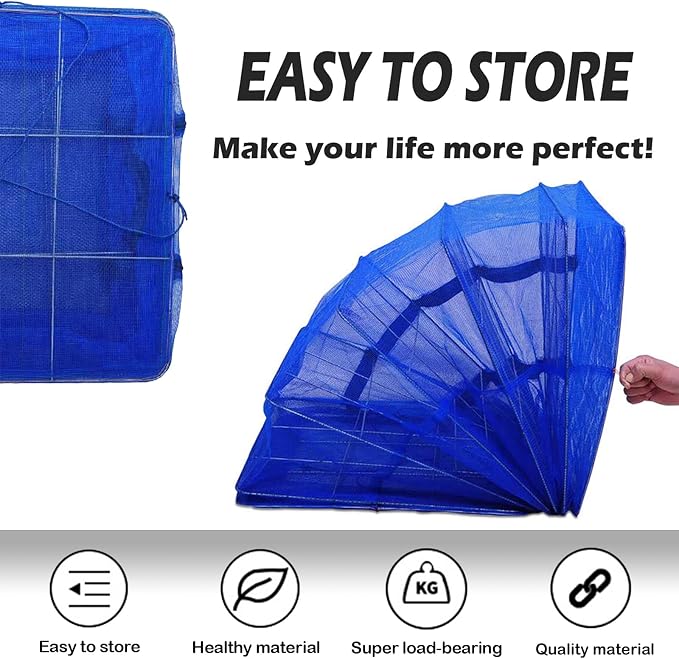 Drying Rack 4 Layers Folding Mesh, Foldable Nylon Netting, Hanging Drying Net - Image 4