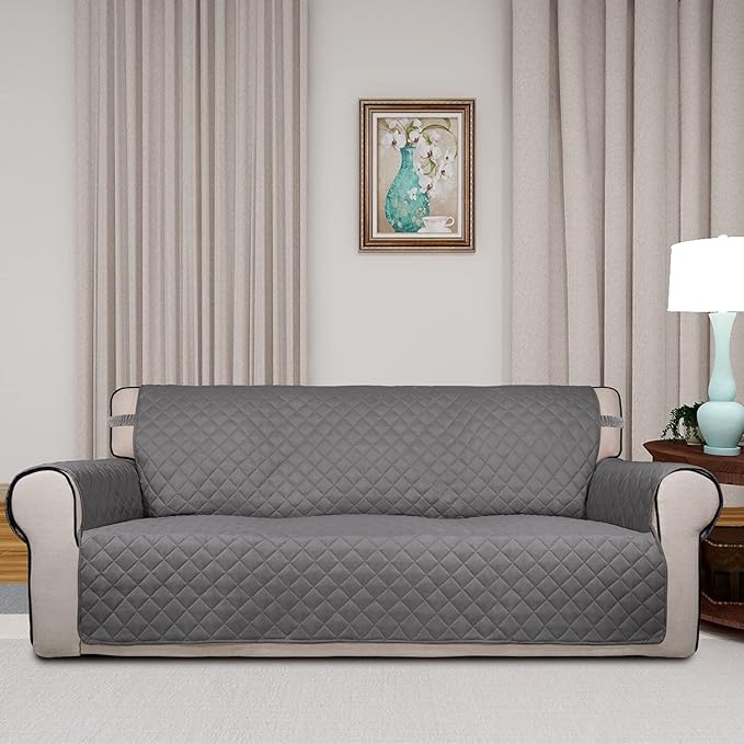 PureFit Reversible Quilted Sofa Cover, Water Resistant Slipcover Furniture - Image 2