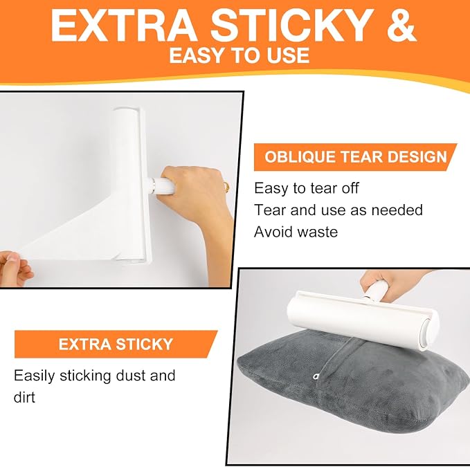 Large Lint Roller Pet Hair Remover 540 Adhesive Sheets Rollers 9.45 Extra - Image 2