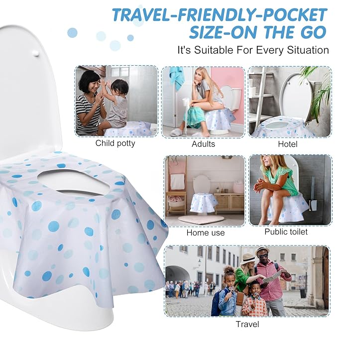 50 Packs Disposable Toilet Seat Covers Extra Large Individually Wrapped - Image 6