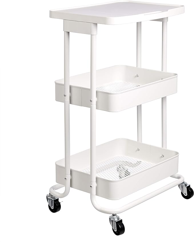 Amazon Basics 2-Tier Metal Kitchen/Utility Cart by AmazonBasics
