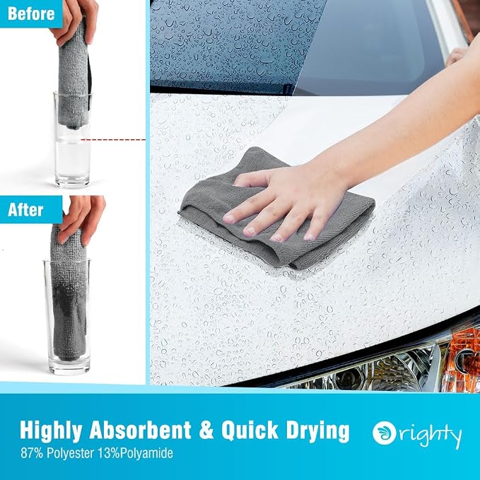 Orighty Microfiber Cleaning Cloth, 12 Pack Microfiber Towels - Image 3