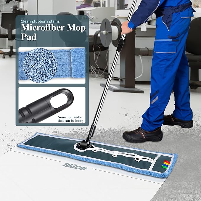 42" Commercial Dust Mop, Masthome Heavy Duty Industrial Mop - Image 4