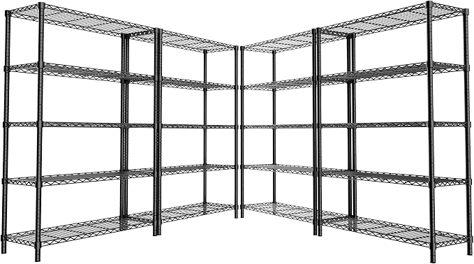 Storage Shelves, 5-Tier Adjustable Metal Industrial Utility Shelf Rack by Unknown