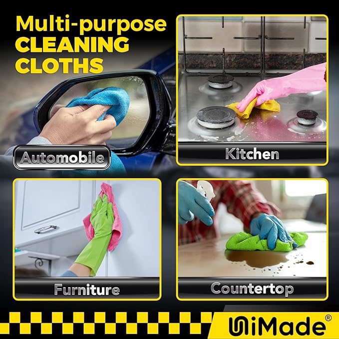 Microfiber Cleaning Cloth, 100PK Commercial Grade Work Rags Microfiber Towels - Image 7