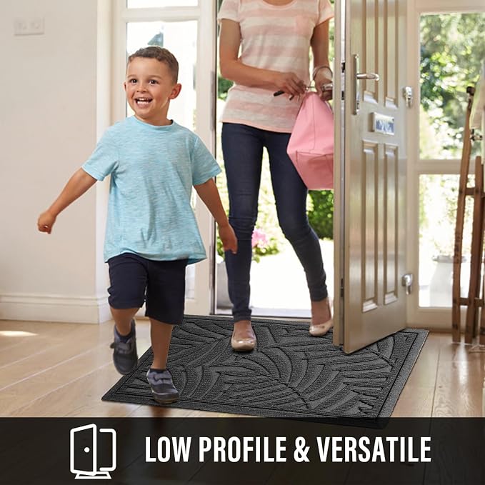 Front Door Mat, Absorbent Resist Dirt Welcome Door Mat Indoor Outdoor, - Image 2