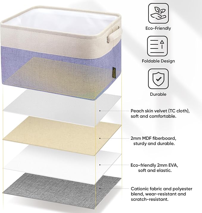 BALEINE 3 Pack Fabric Storage Bins - Image 7