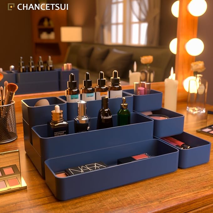 9 Pcs Stackable Drawer Organizer Trays Set, Desk Drawer Organizer Office. - Image 2