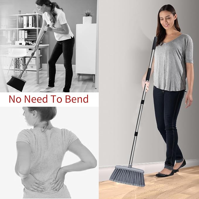 Broom with Dustpan Combo Set Broom and Dustpan Set Dust Pan with 51.2" - Image 3