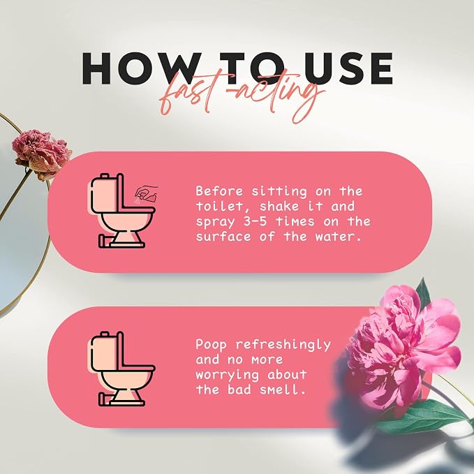 Clean-n-Fresh Toilet Spray, Wild Peony Scent, Bathroom Odor Eliminator & Air - Image 4