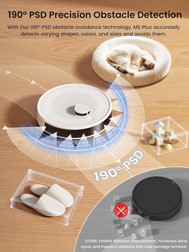 Lefant LiDAR Robot Vacuum and Mop, 45-Day Self-Emptying, 6000Pa Powerful Suction - Image 6