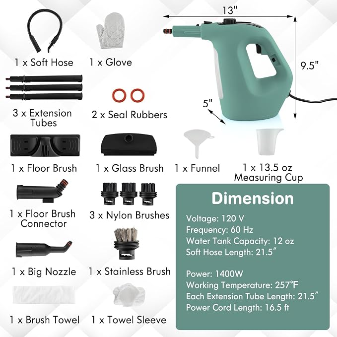 COSTWAY Handheld MultiPurpose Steam Cleaner - Image 7