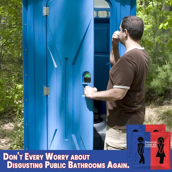 Personal Toilet Kit To Go – 10 Pack | Disposable Public Restroom Kit | - Image 5