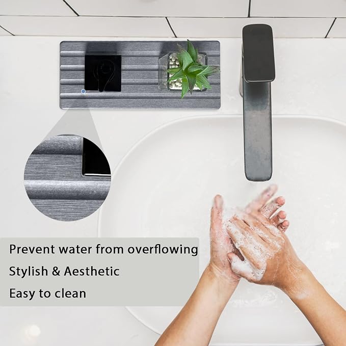 Diatomite Soap Dish, Water Absorbing Stone Tray, Kitchen Sink Organizer - Image 3
